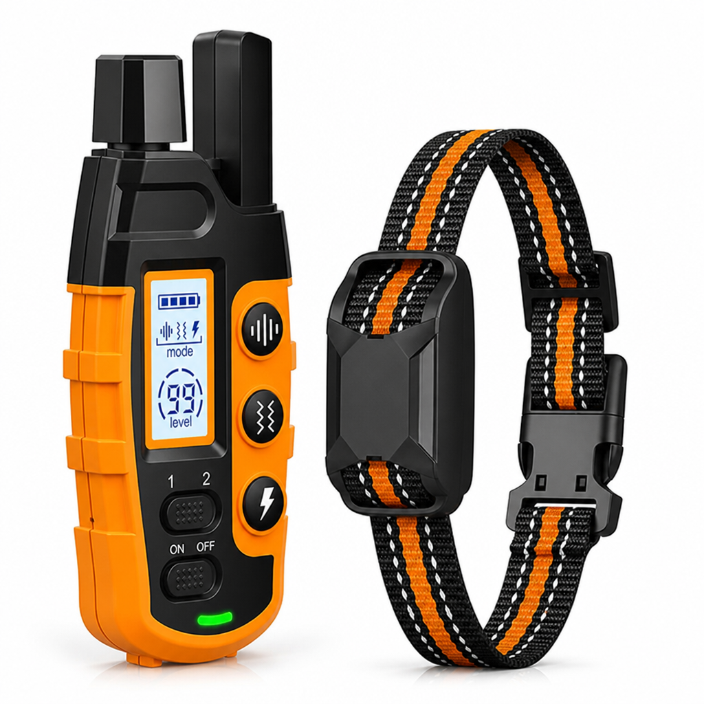 Rechargeable Waterproof 3-Mode Dog Training Collar (Remote Included)