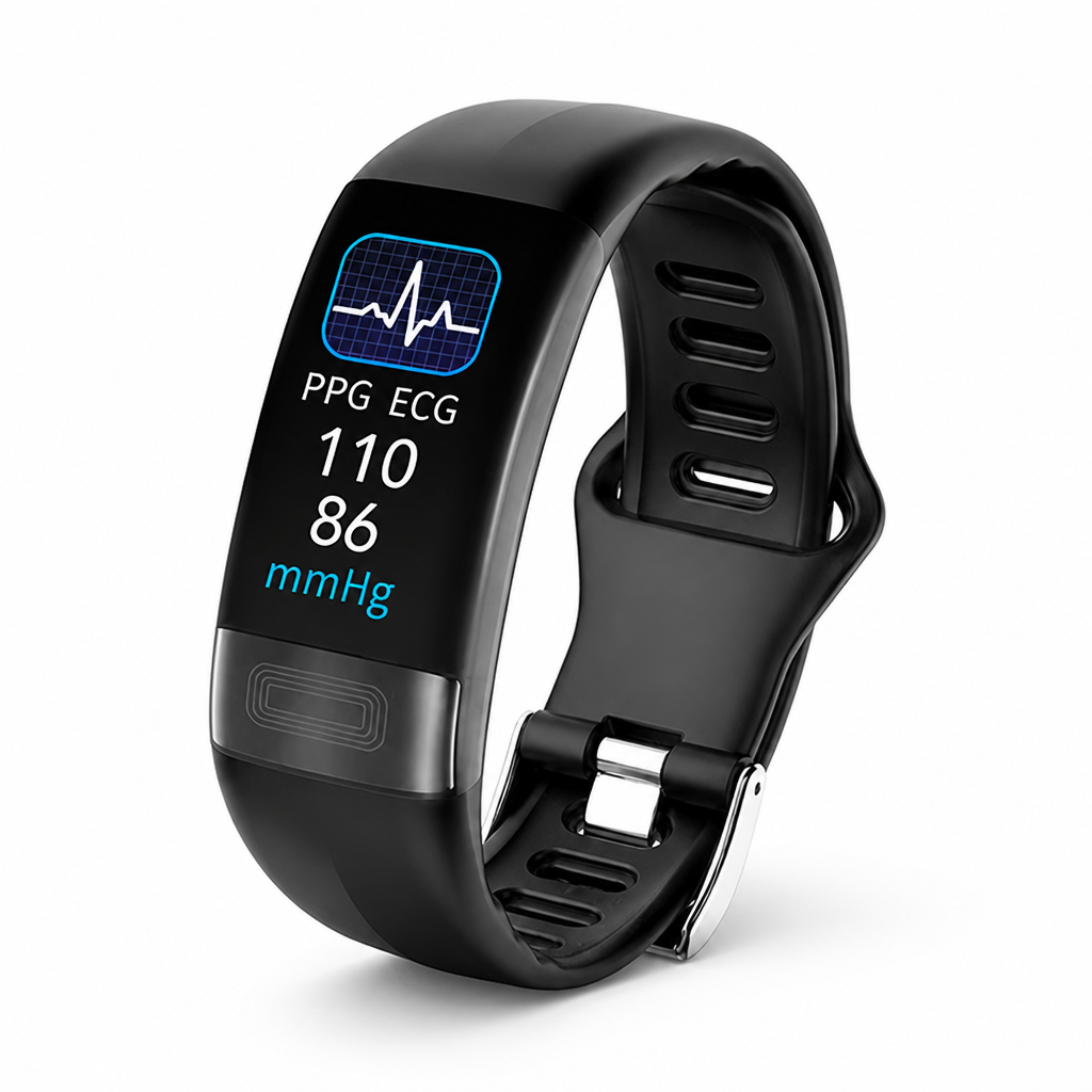 ECG & Blood Pressure Smartwatch (IP67 Water-Resistant)