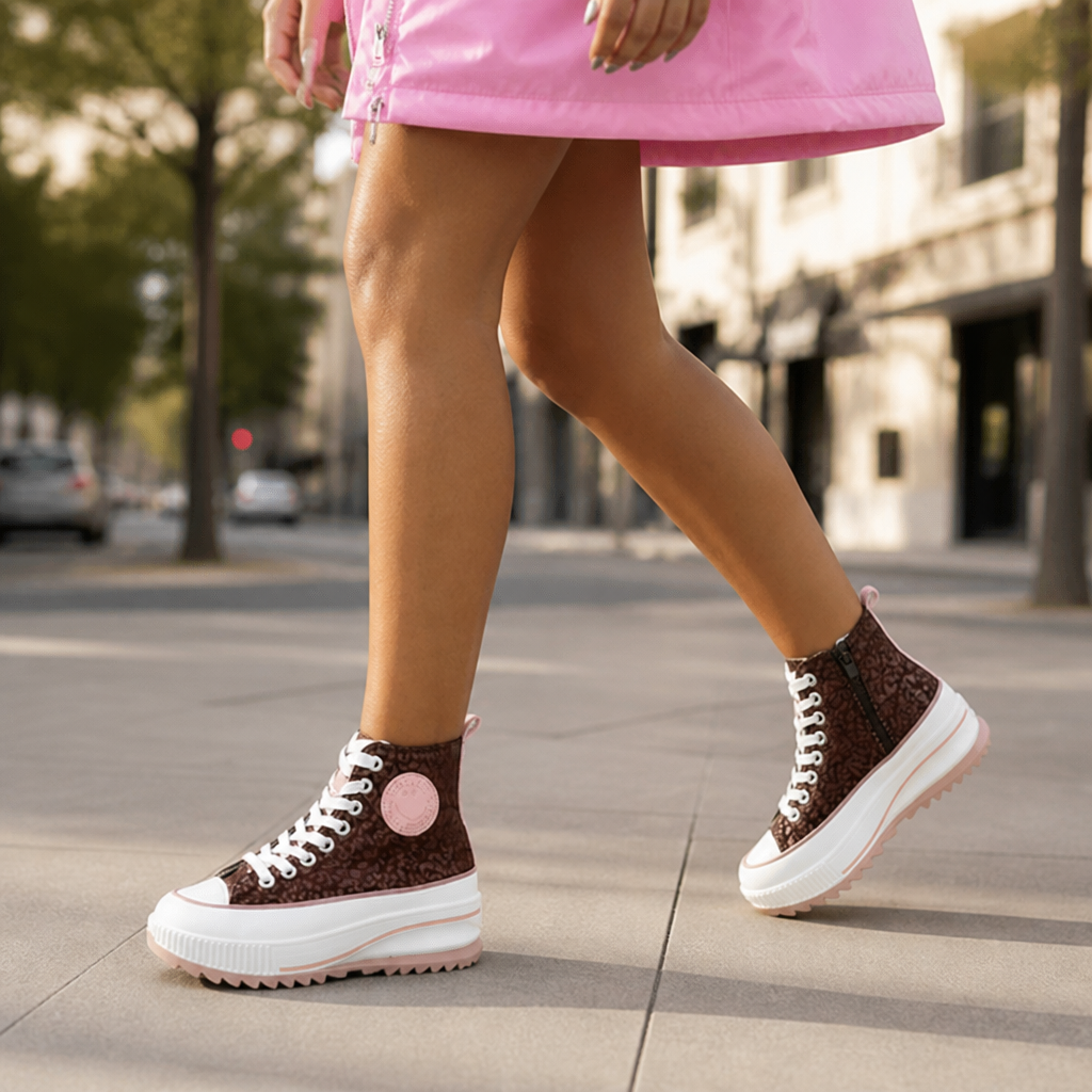 BlissStride™ Leopard-Glow Sneakers — Elevate Your Style and Comfort, Own Every Step with Confidence