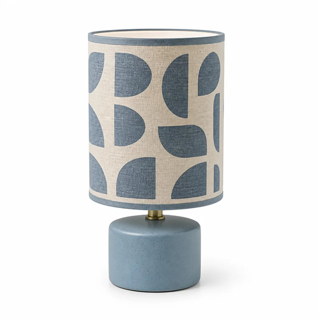 Indoor Lemon-Print Table Lamp