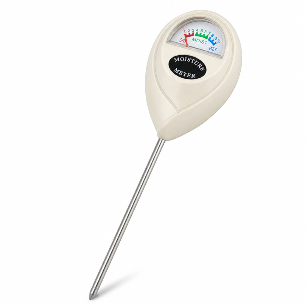 Battery-Free 1–10 Color Soil Moisture Meter (Stainless Steel Probe)