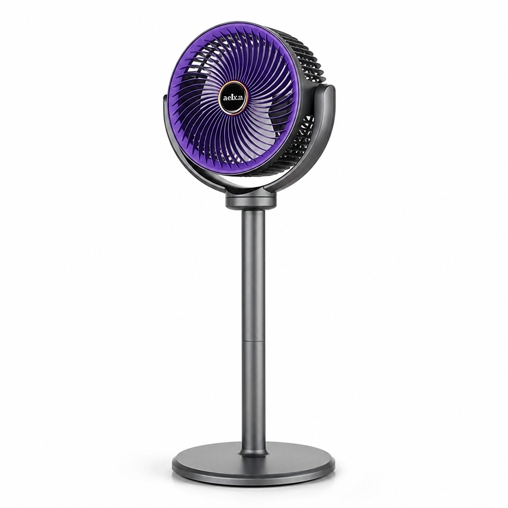 5-Speed 360-Degree USB-Rechargeable Floor Fan
