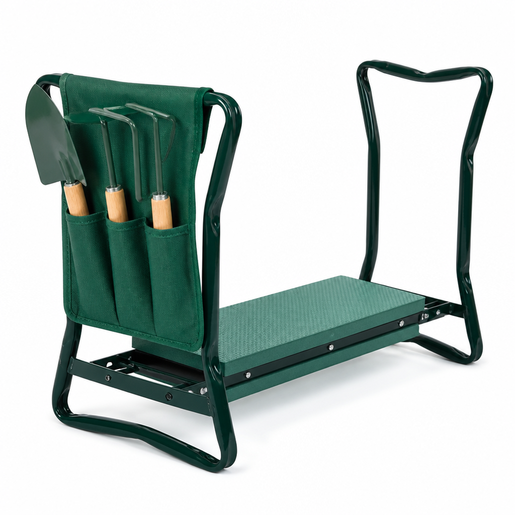 Foldable Padded Steel Garden Kneeler & Seat (331 lb Capacity)