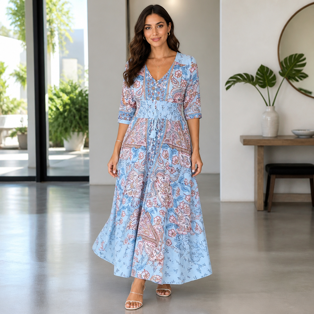 LumaBella™ Floral Dress — Feel Radiant and Cool All Summer Long