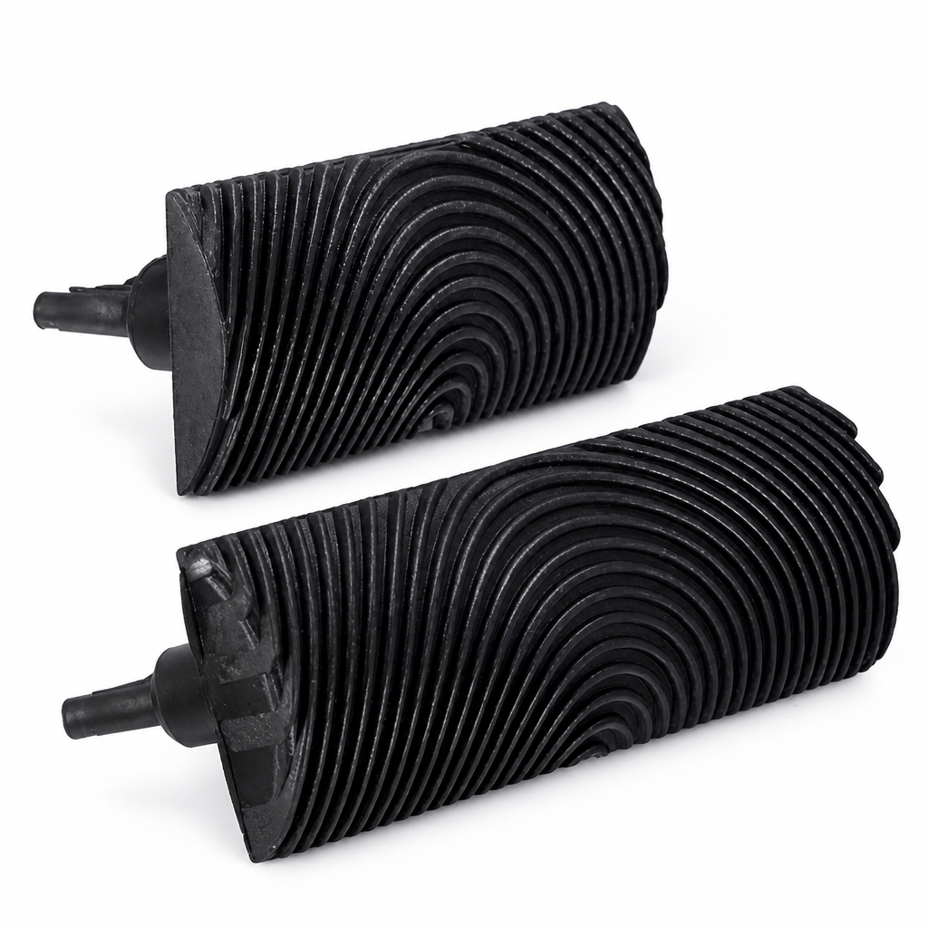 Natural Rubber Wood-Grain Roller Set (2 Rollers)