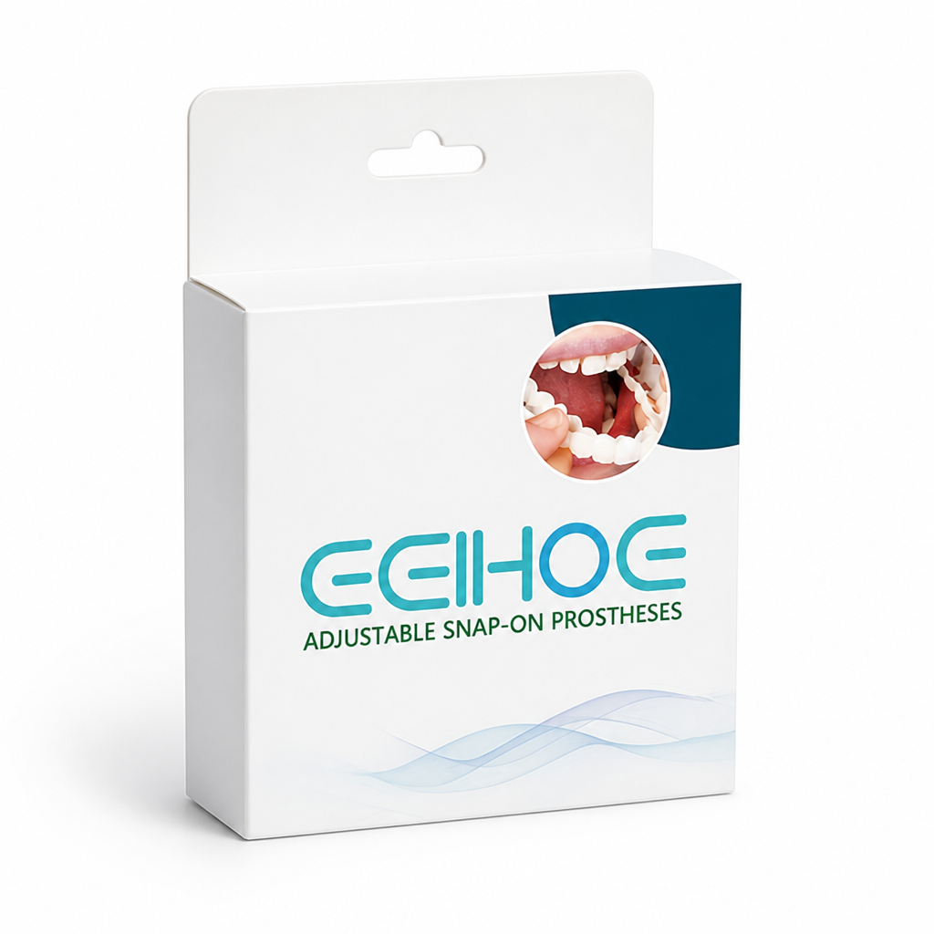 Adjustable Clip-On Natural-Look Removable Dentures (For Adults & Seniors)