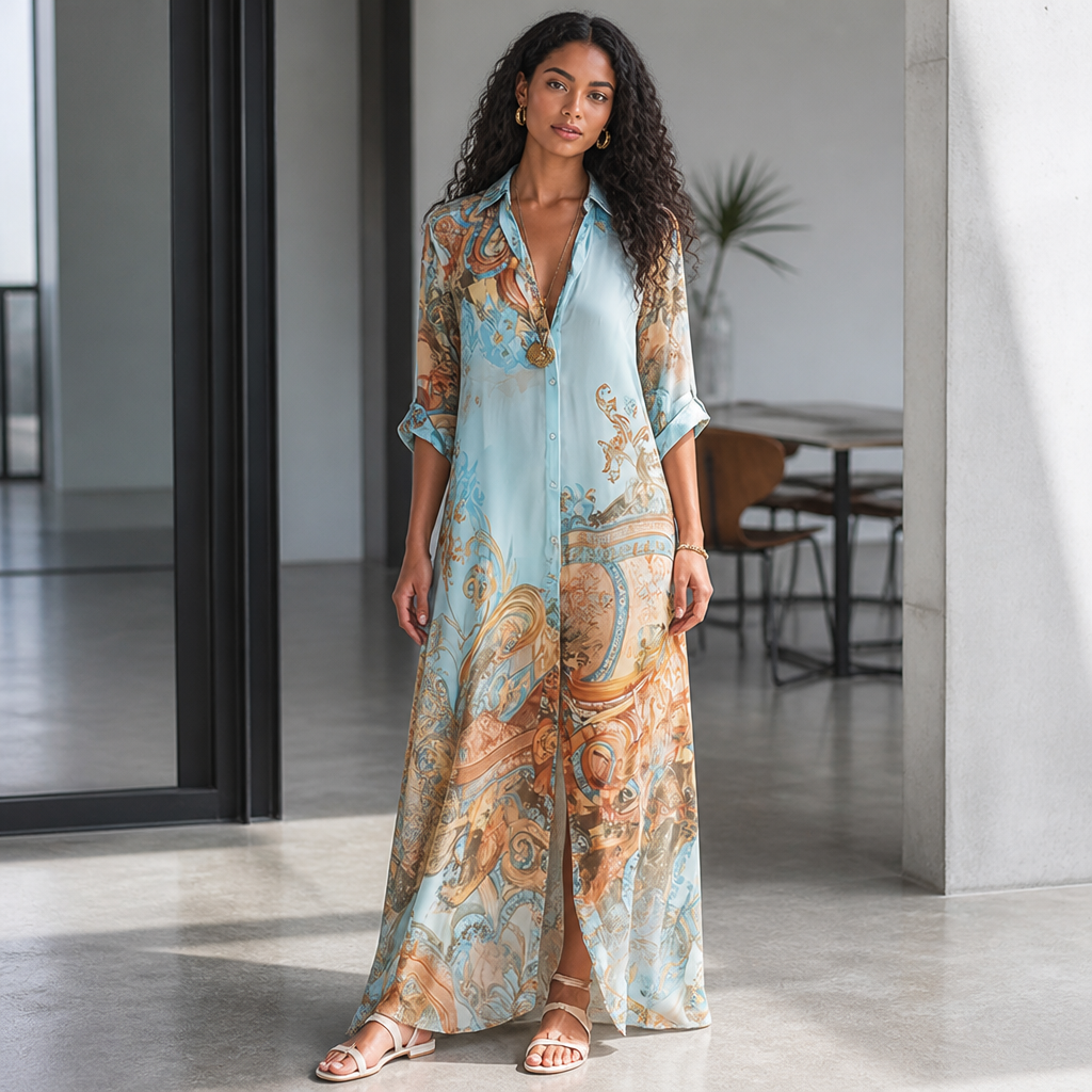 AureliaWave™ Maxi Dress — Feel Effortlessly Elegant, Fresh, and Unforgettable All Summer Long