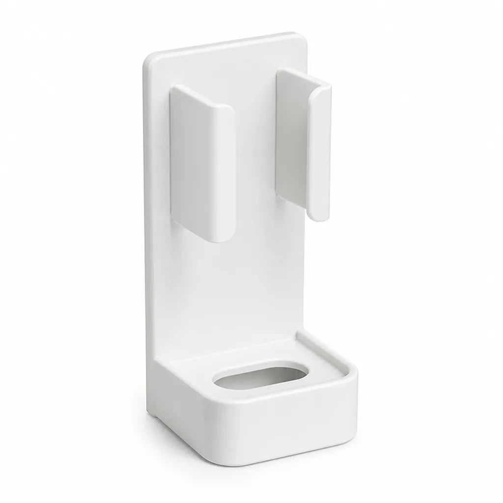 Self-Adhesive No-Drill Wall-Mount Toothbrush Holder (Fits Glass, Metal, Mirrors, Tiles)