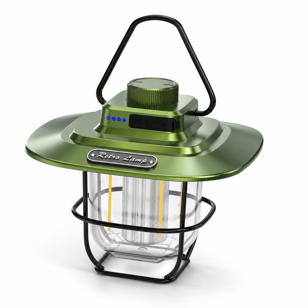 USB-Rechargeable Weather-Resistant Vintage LED Camping Lantern