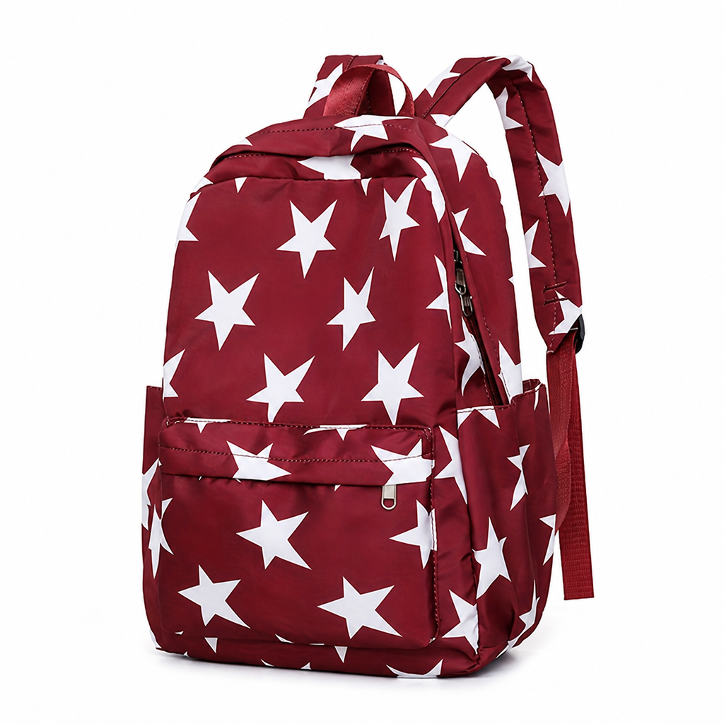 Durable & Lightweight Multicolor Star Print Backpack