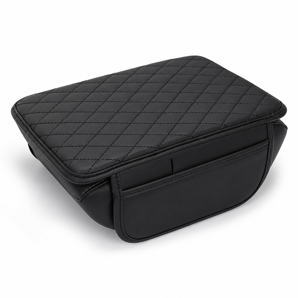 PU Leather Built-In Storage Armrest Mat