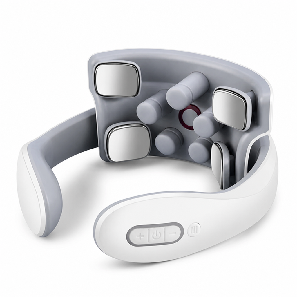 Heat & Vibration Rechargeable Neck & Shoulder Massager (6 Modes)