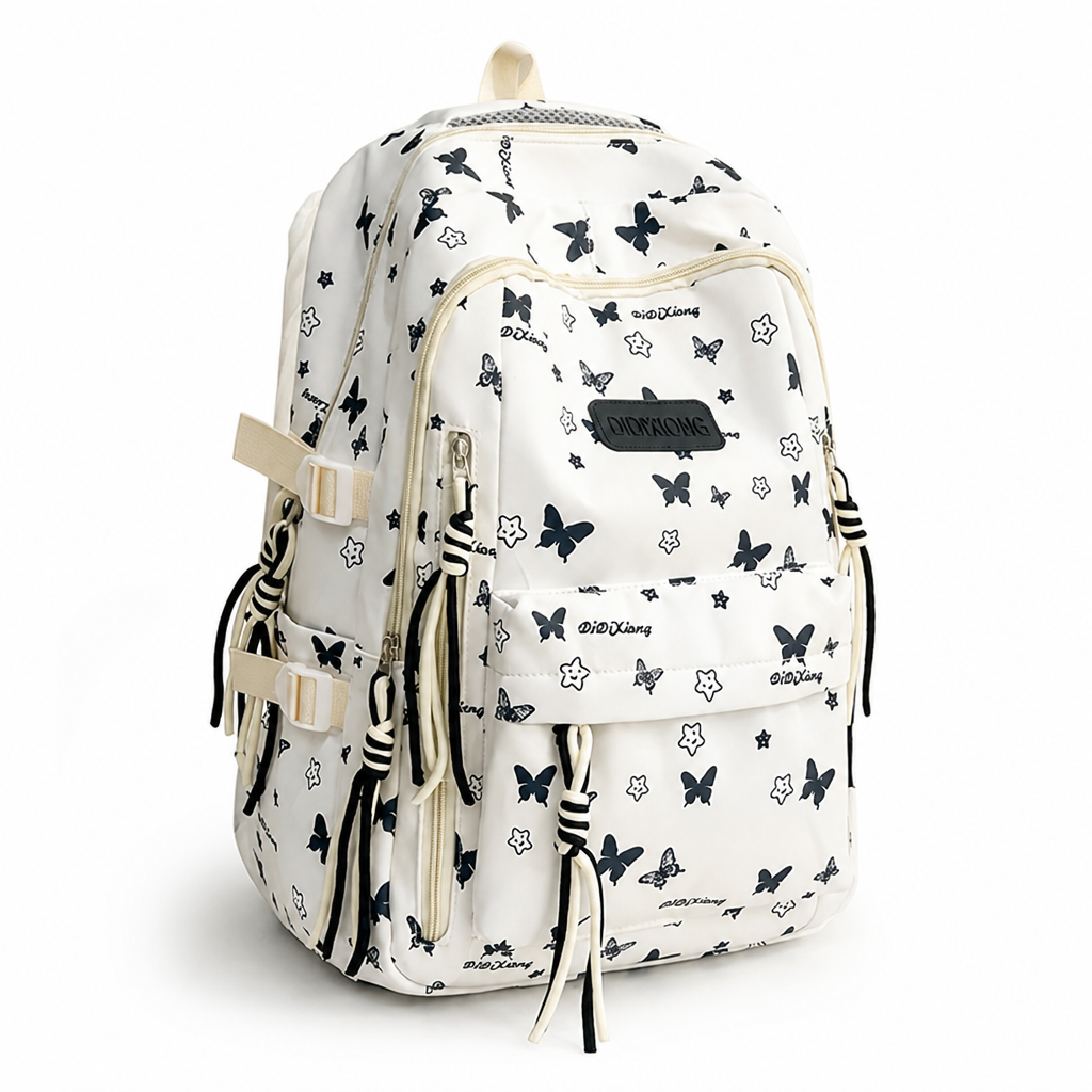 Anti-Theft Multi-Compartment Nylon Backpack (Fits 15.6-Inch Laptop)