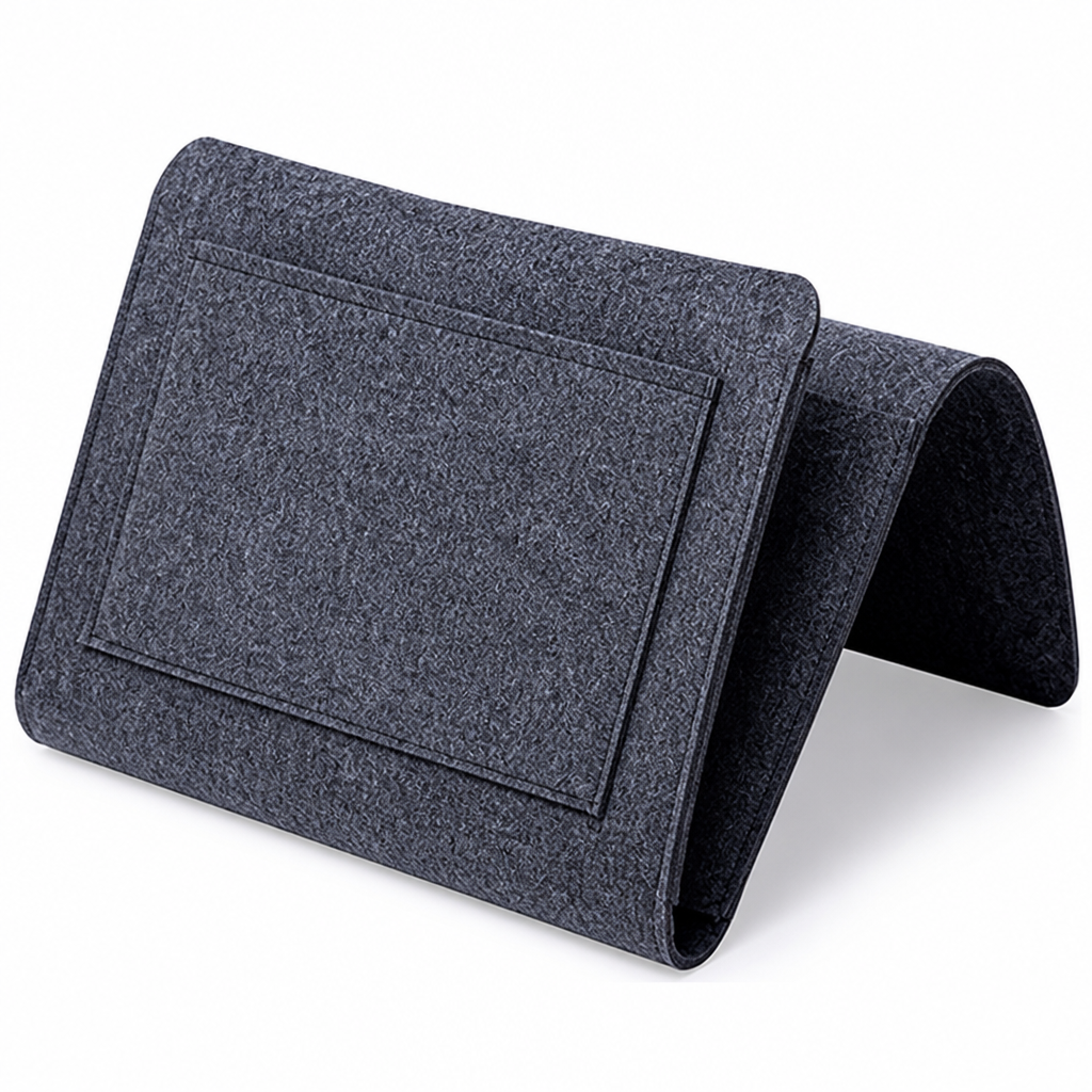 Durable Slide-Under Felt Bedside Caddy (5 Compartments)