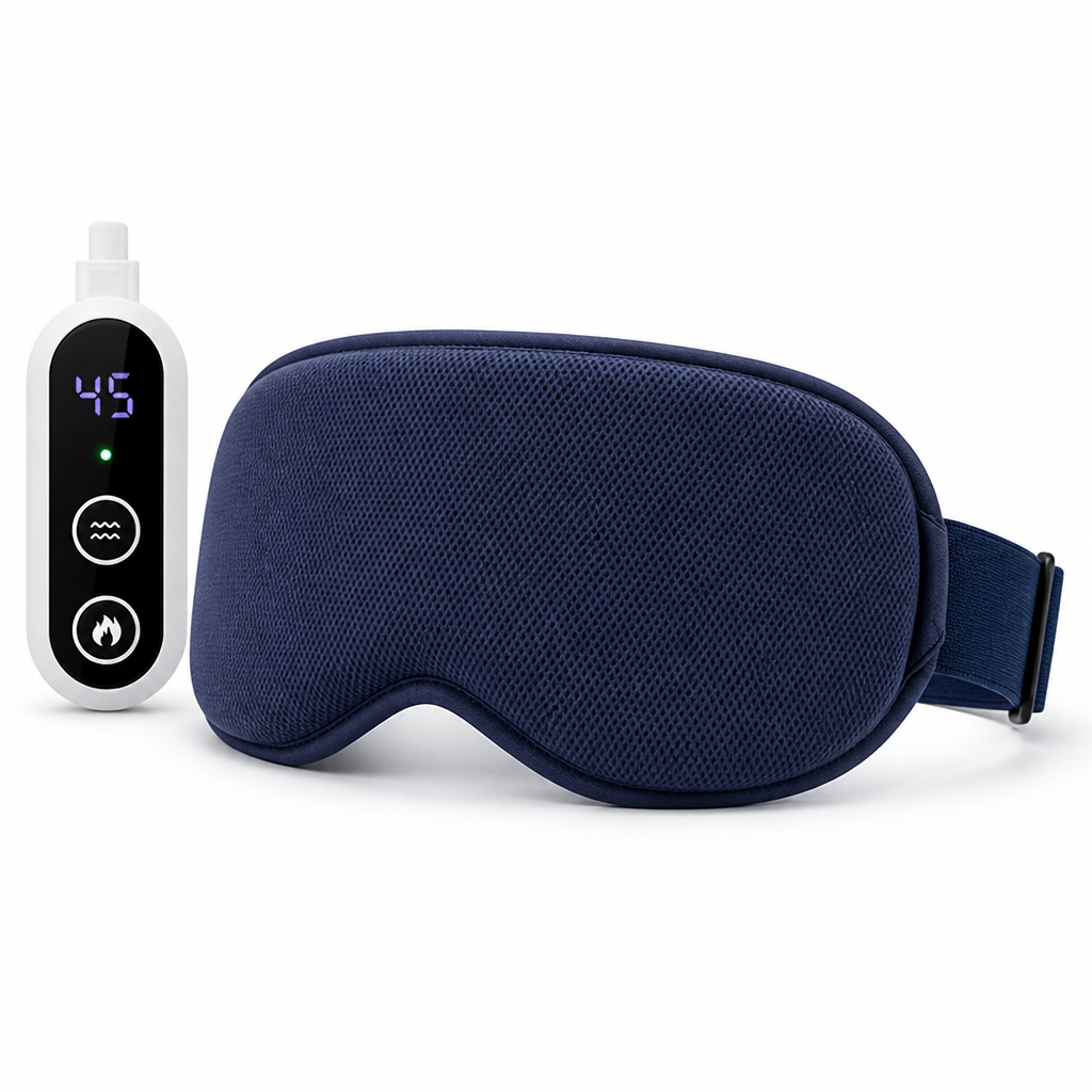 Heat & Pneumatic Compression Eye Massager (Wireless, Rechargeable)