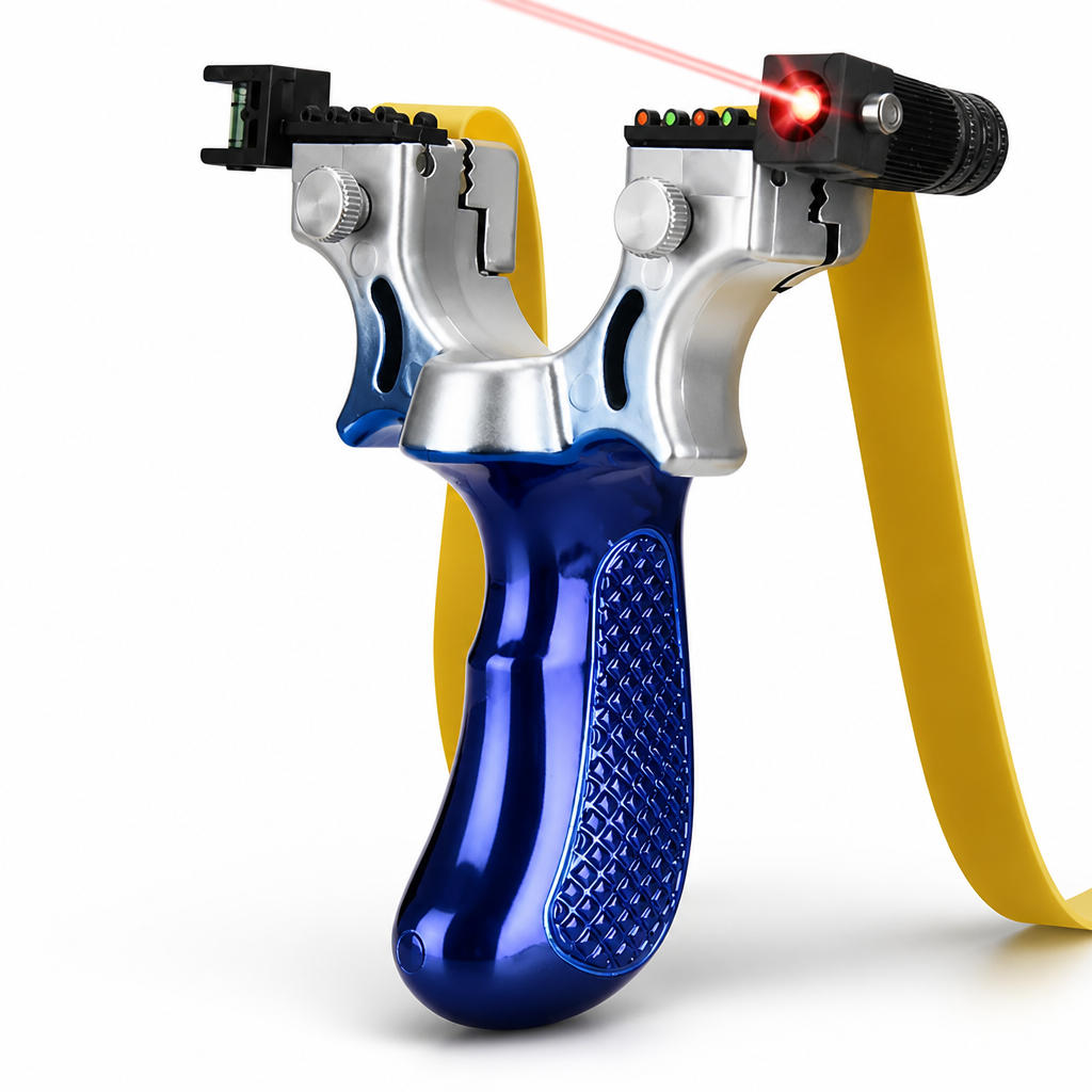 Built-In Laser & Level Anti-Slip Grip Slingshot