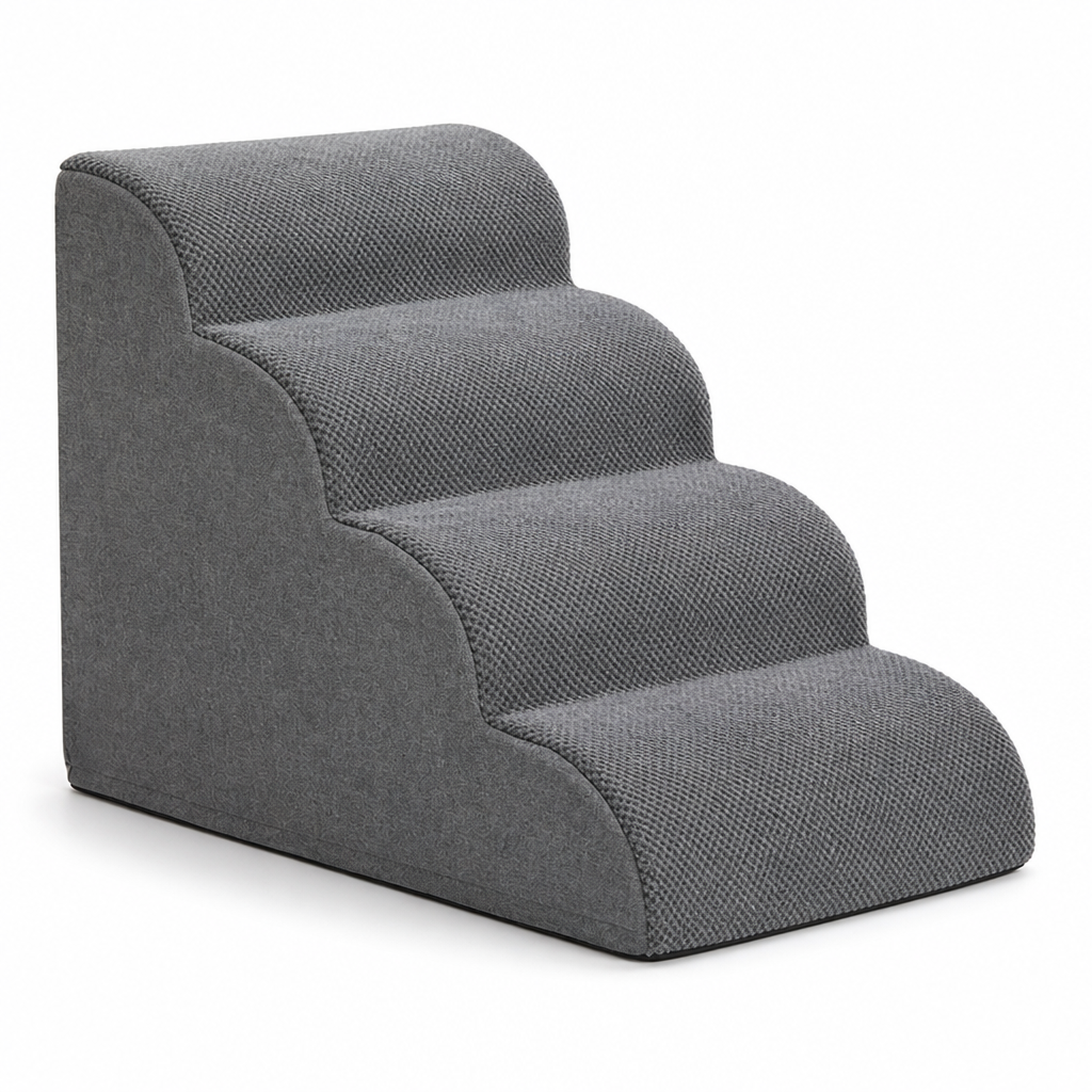 Memory Foam & Non-Slip Dog Stairs (4-Tier)