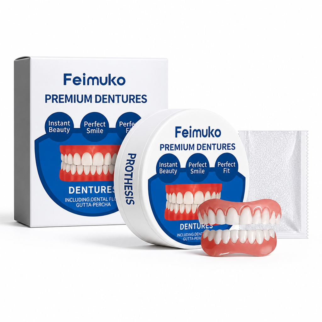 Soft Medical-Grade Heat-Moldable Silicone Denture Set (Full Upper & Lower)