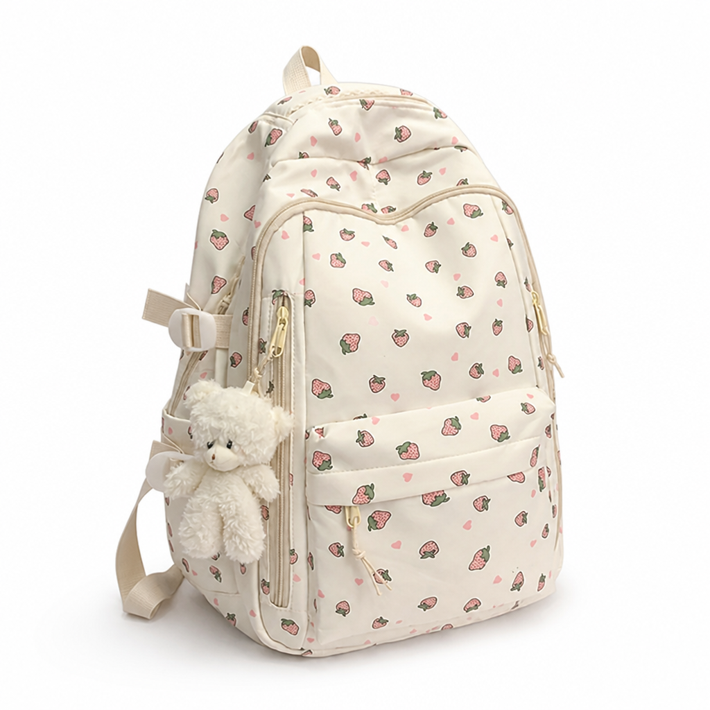 Floral Print Multi-Compartment Backpack