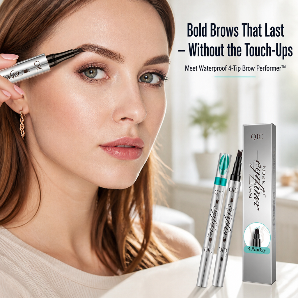 Waterproof 4-Tip Brow Performer™ — Unleash Bold, Smudge-Proof Brows That Command Attention All Day