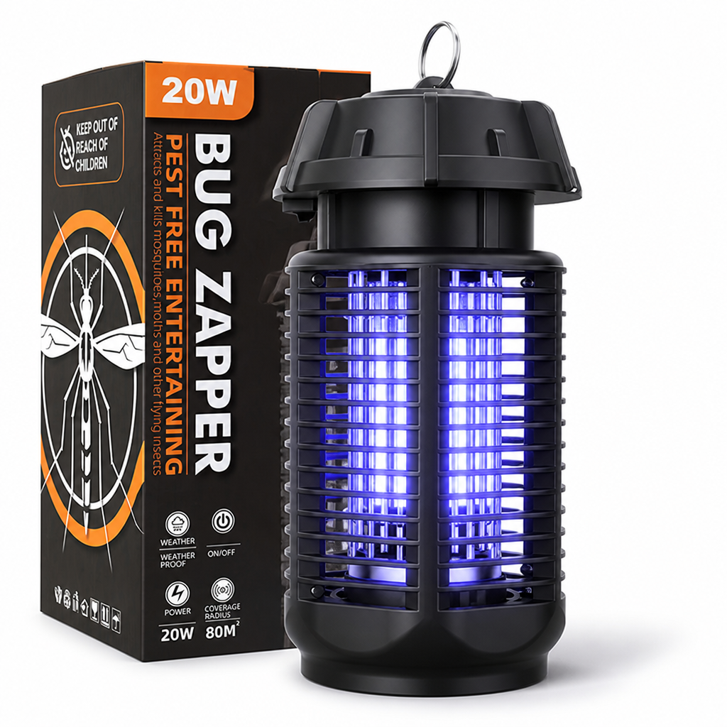 20W UV High-Voltage Electric Bug Zapper (Indoor/Outdoor)