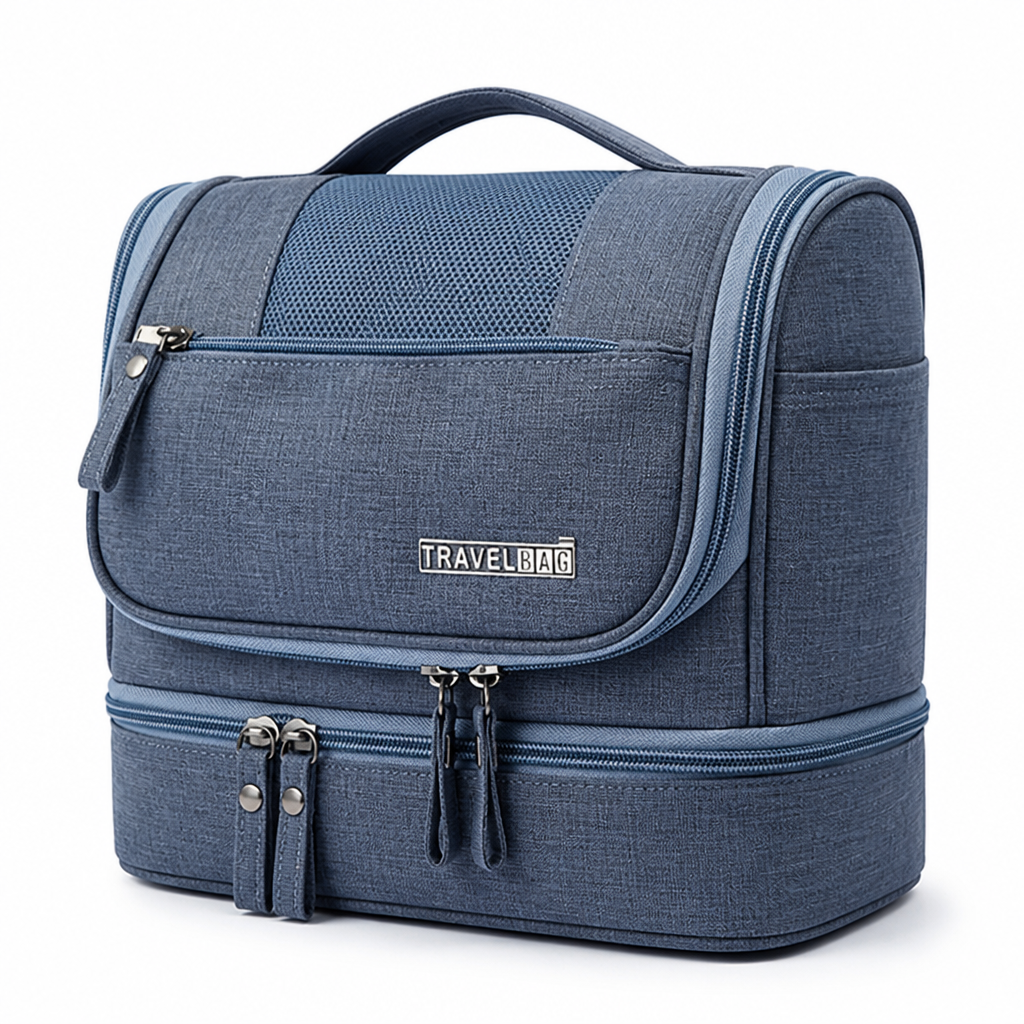 Waterproof & Leakproof Nylon Hanging Toiletry Bag (Multiple Compartments)