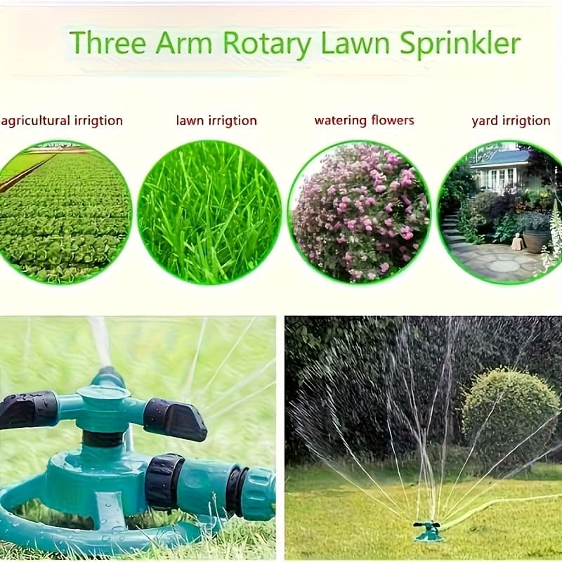 360-Degree Rotating Lawn Sprinkler for Garden Irrigation