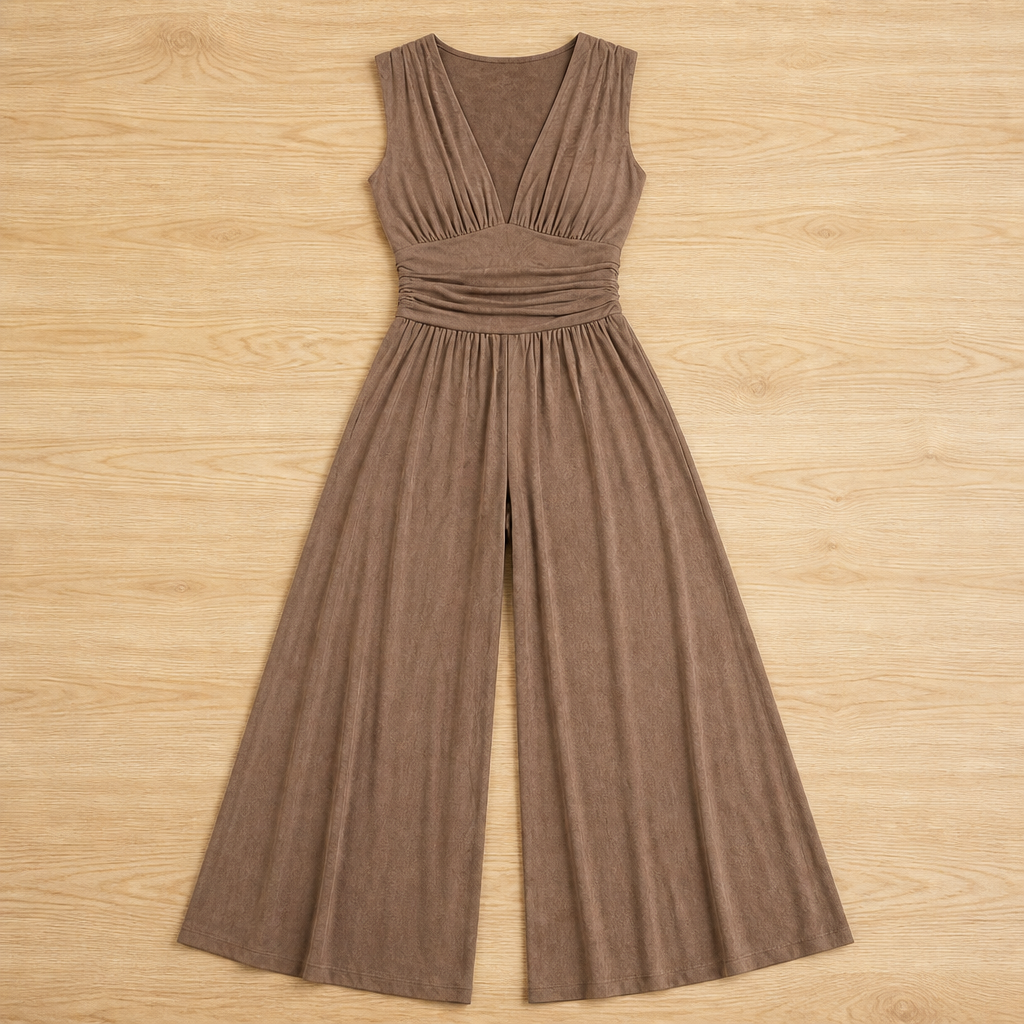 VeloraLuxe™ Sleeveless Wide-Leg Jumpsuit — Own Every Moment with Freedom, Flatter, and Flawless Comfort