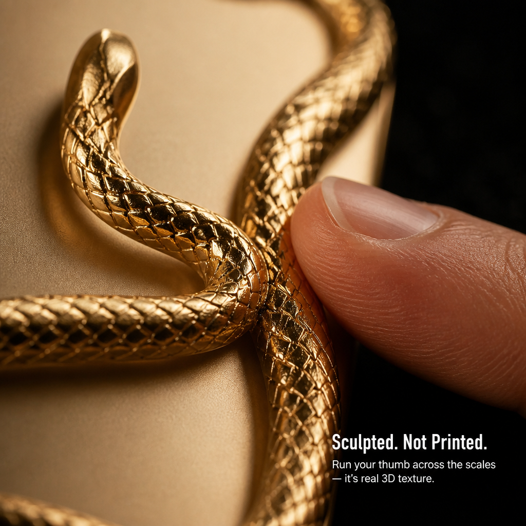 Serpentine Luxe™ — Sport Your iPhone as a Sculpted Jewelry Masterpiece
