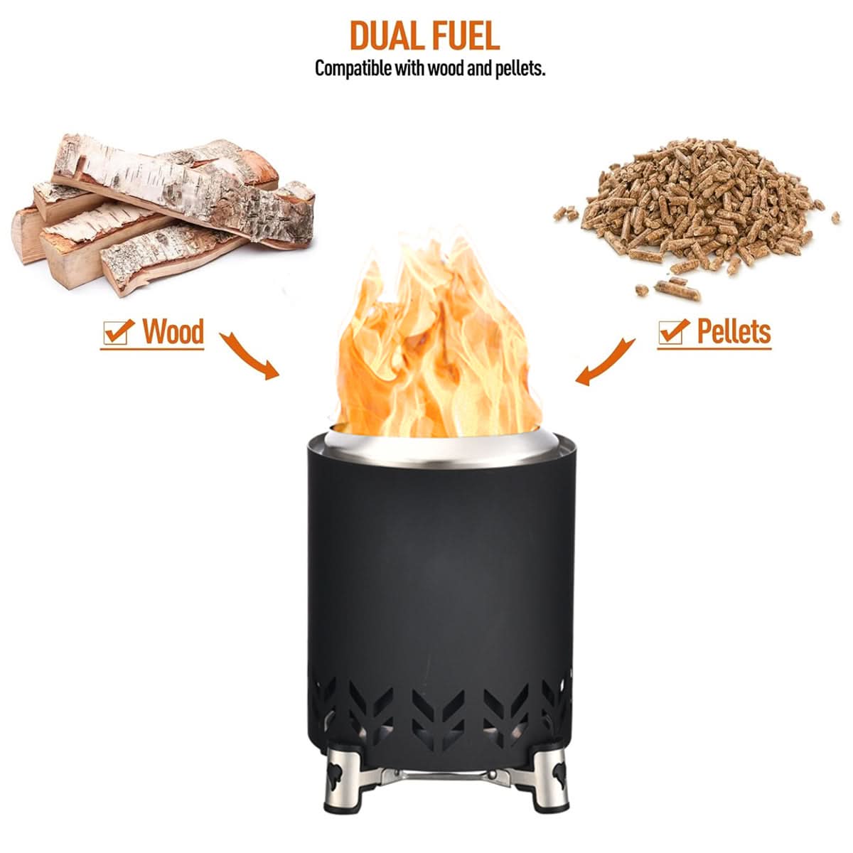 Portable Outdoor Fire Bowl with Stand for Warmth