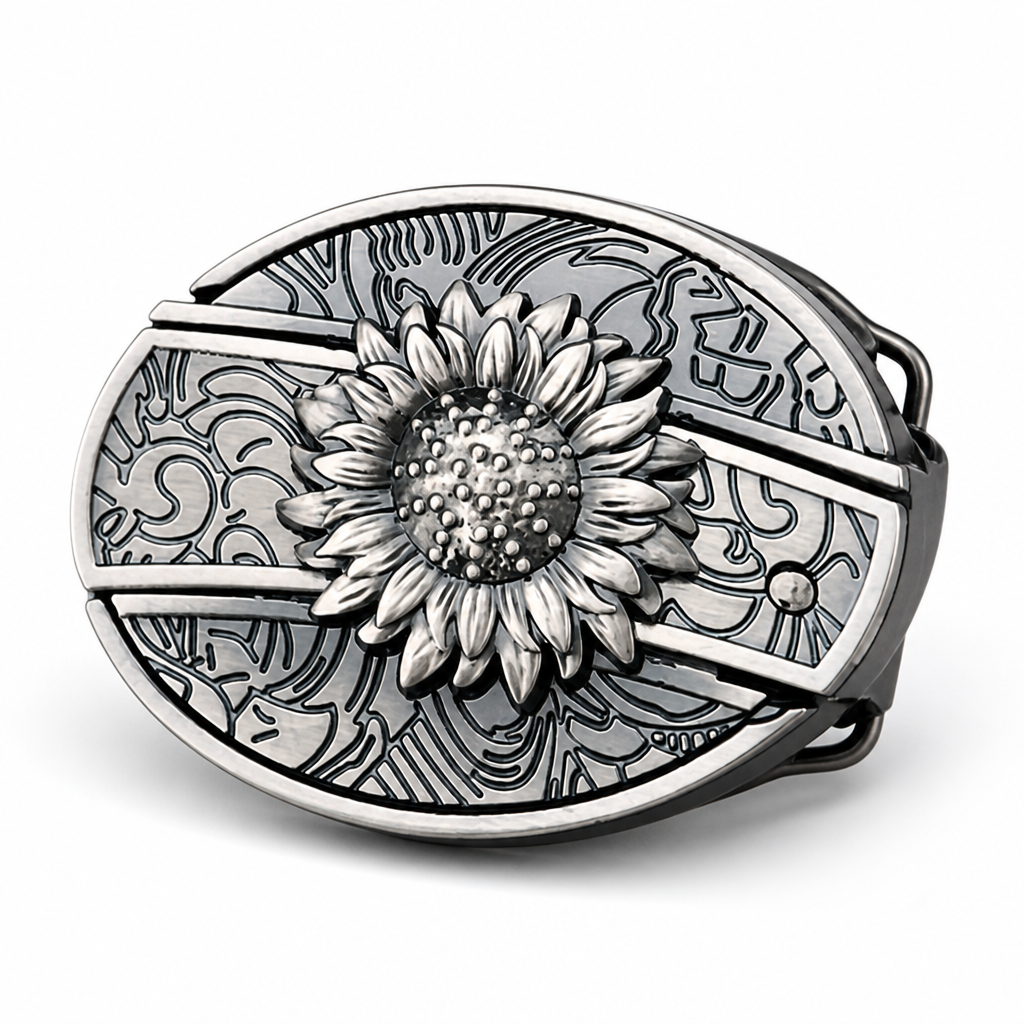 Zinc Alloy Hidden Knife Belt Buckle (Fits 1.5-Inch Belts)