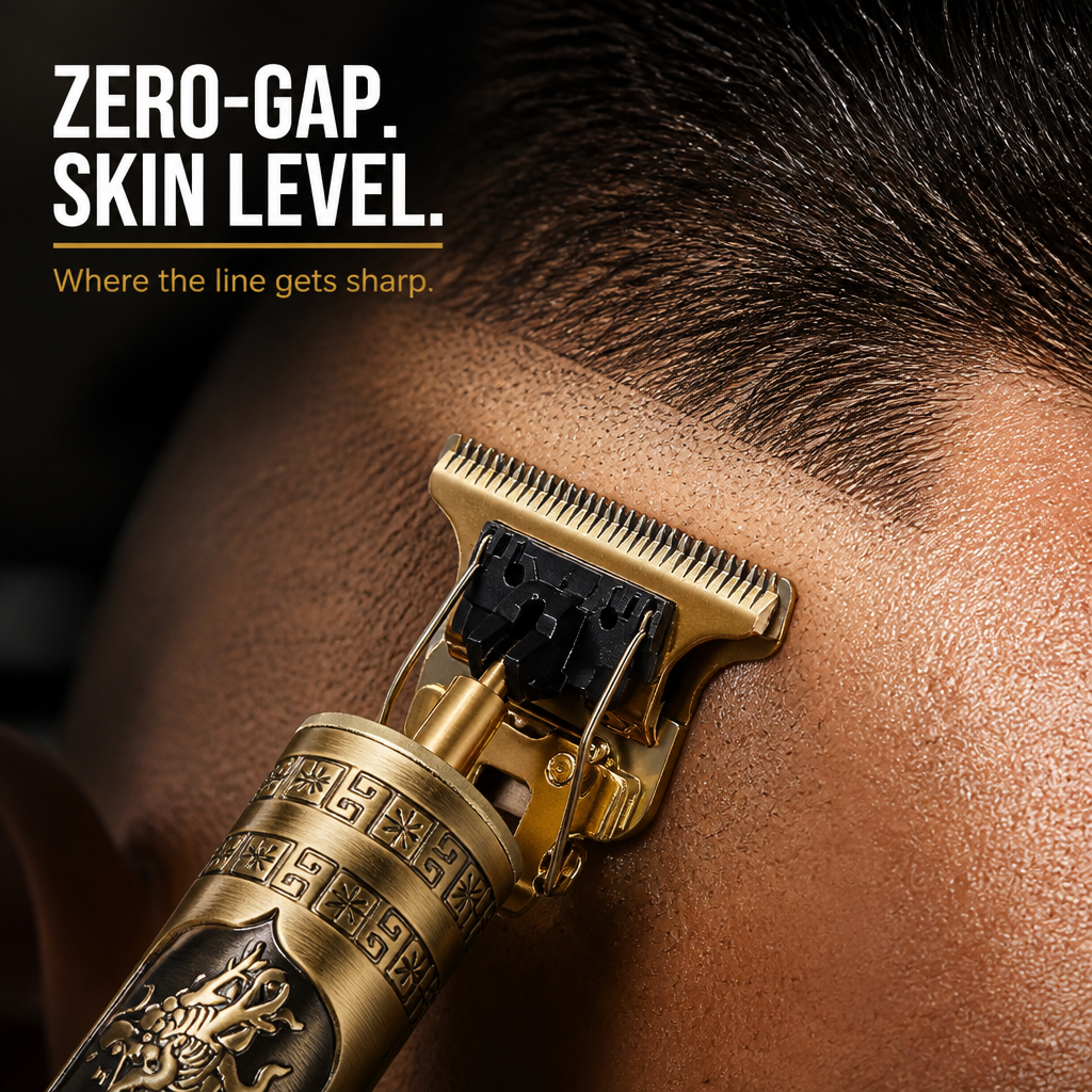 EdgeCraft™ Vintage T-Blade Trimmer — Shape Fades & Edges with Pro Barber Precision