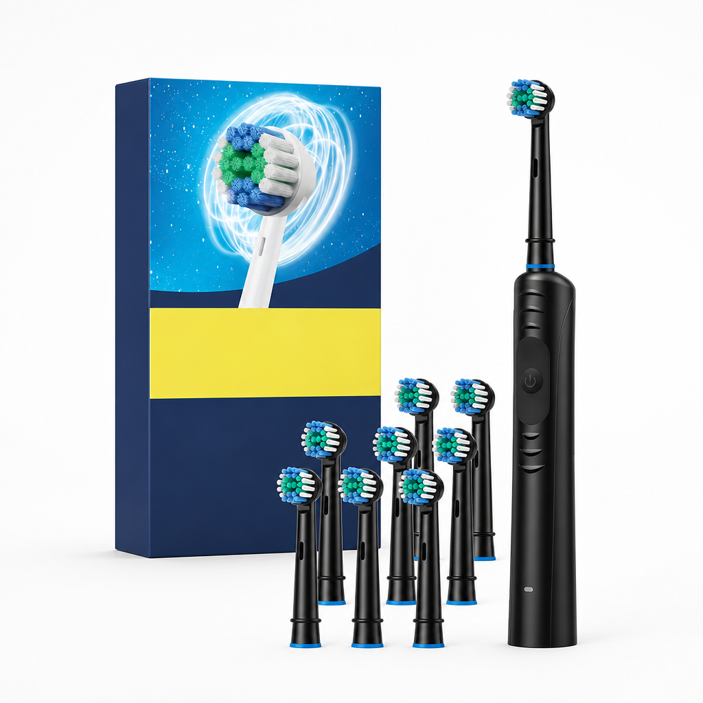 IP67 Waterproof & USB-C Rechargeable Soft Bristle Electric Toothbrush (3 Modes)