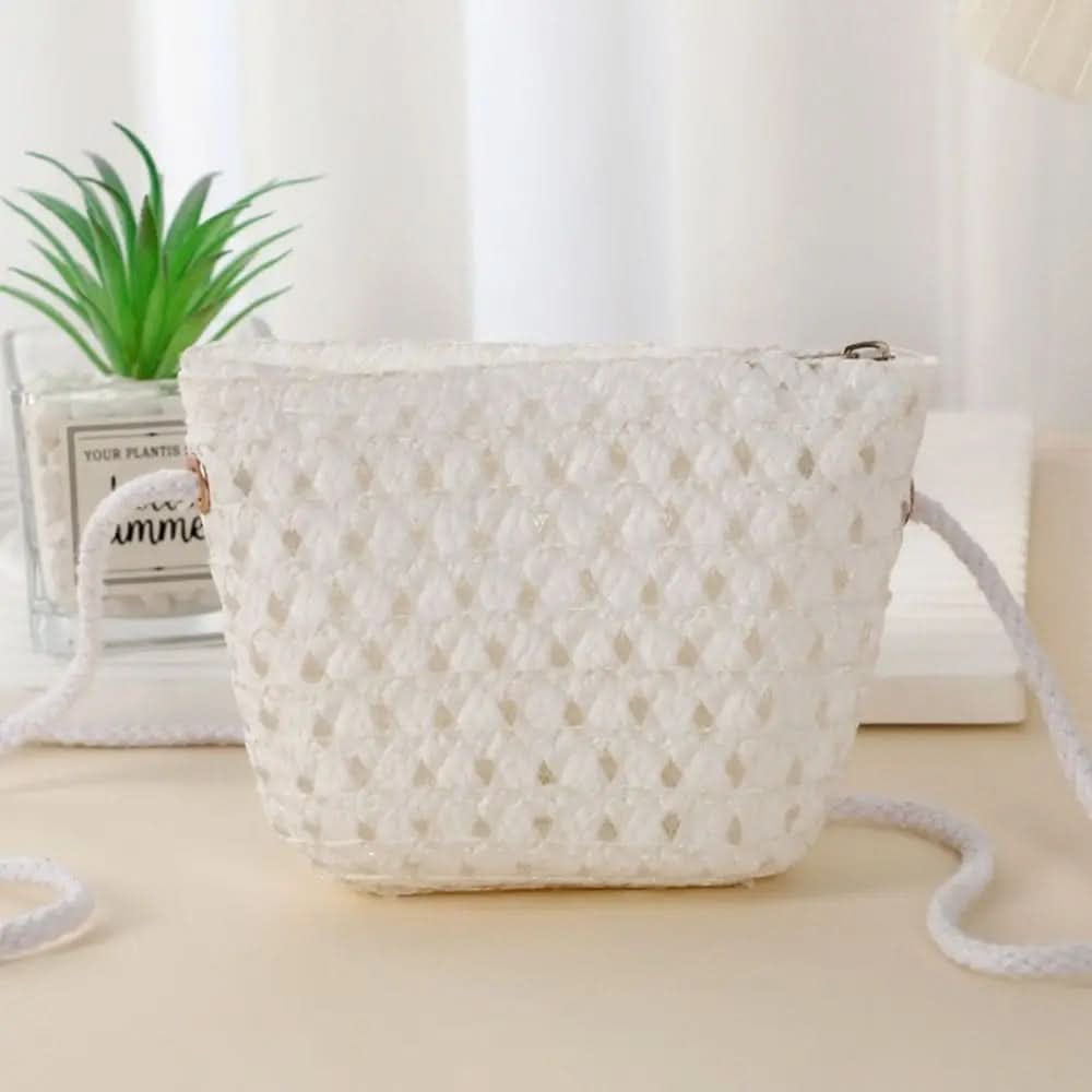Woven Straw Mini Crossbody Bag