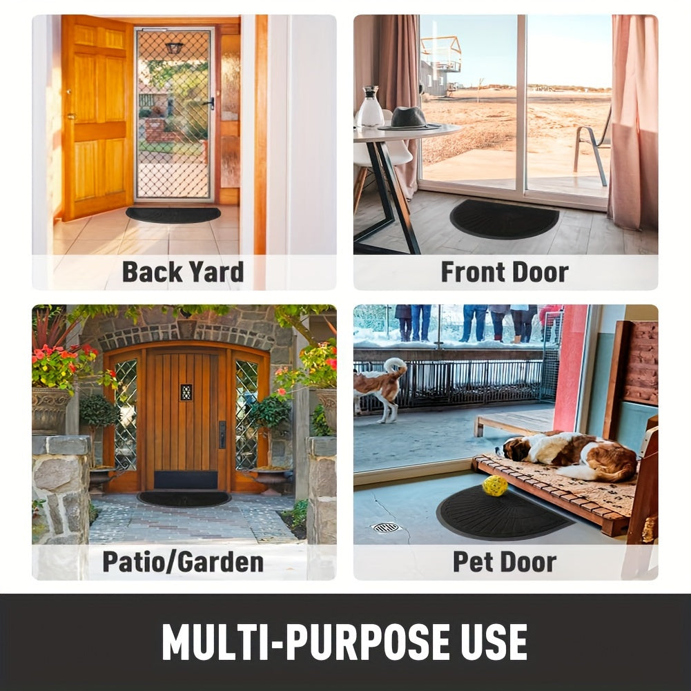 Non-Slip Half-Circle Rubber Mat – Suitable for Indoor and Outdoor