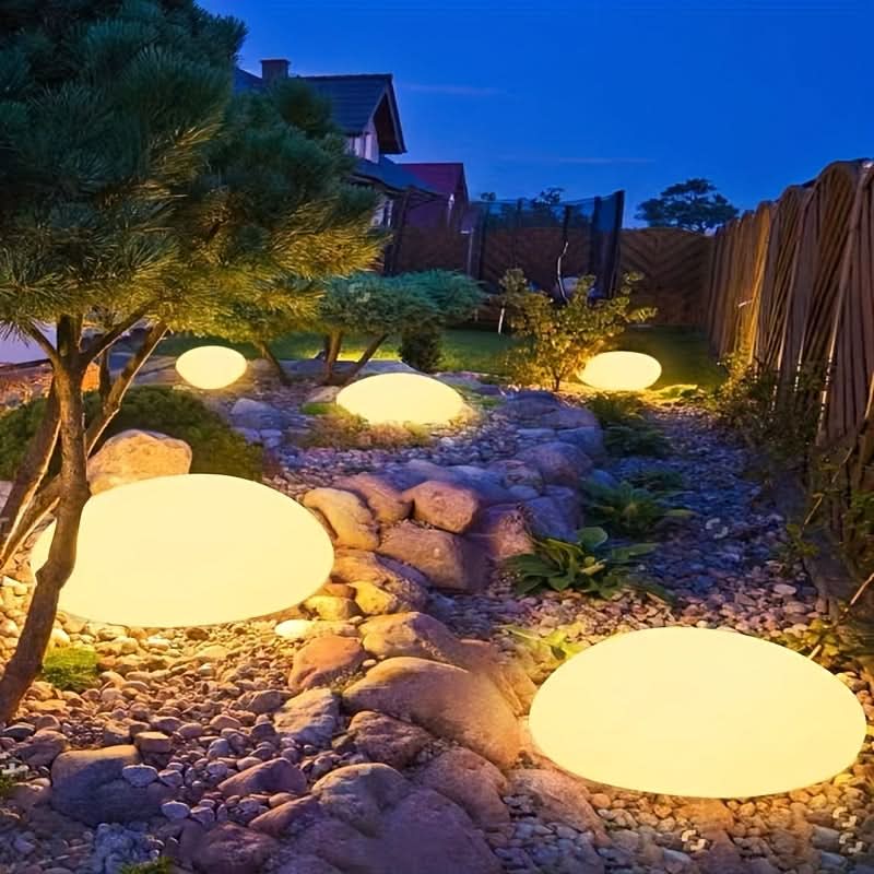 Solar Imitation Stone Sphere Lamp for Garden – Powered by Sunlight