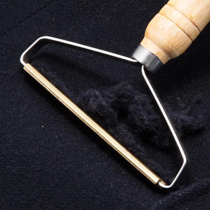Wooden Fabric Shaver with Copper Blade