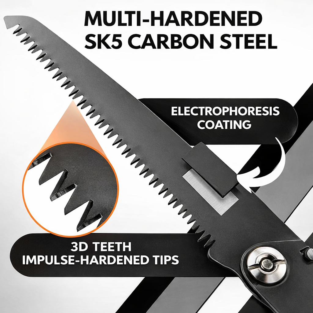 Handsaw | Compact Foldable Outdoor Tool | Precise Wood Cutting | Waldrix