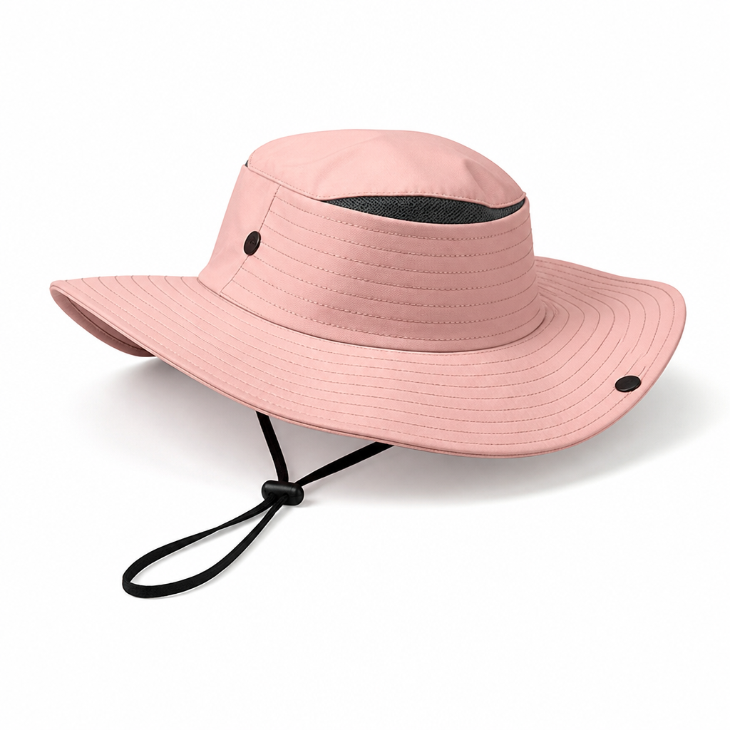 UPF 50 Breathable Foldable Sun Hat (Ponytail Hole & Chin Strap)