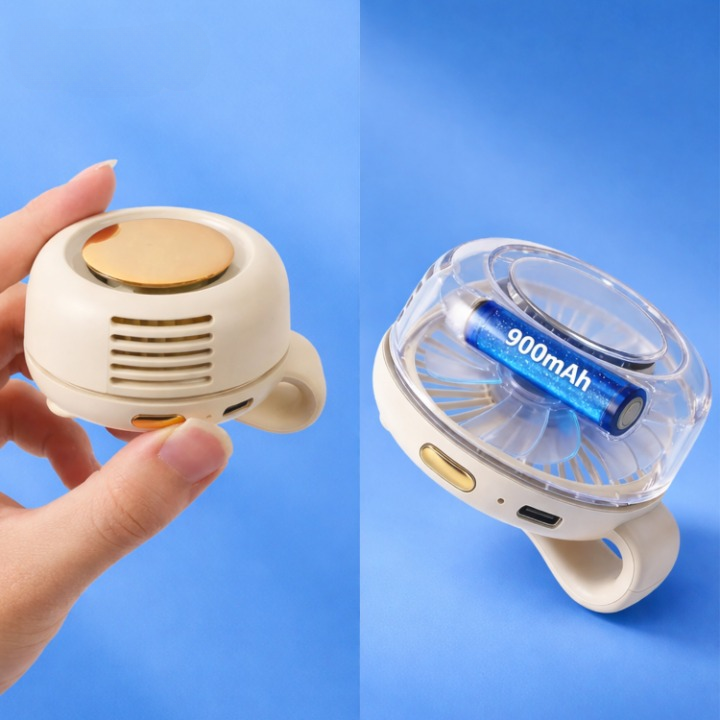 Portable Clip Fan with 360° Airflow – Silent Operation