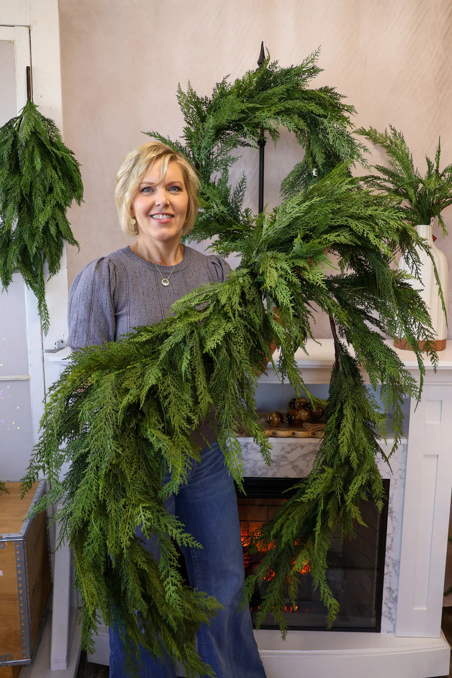 FirVana™ Luxe Garland — Wrap Your Home in Lush, Breathtaking Holiday Warmth Instantly