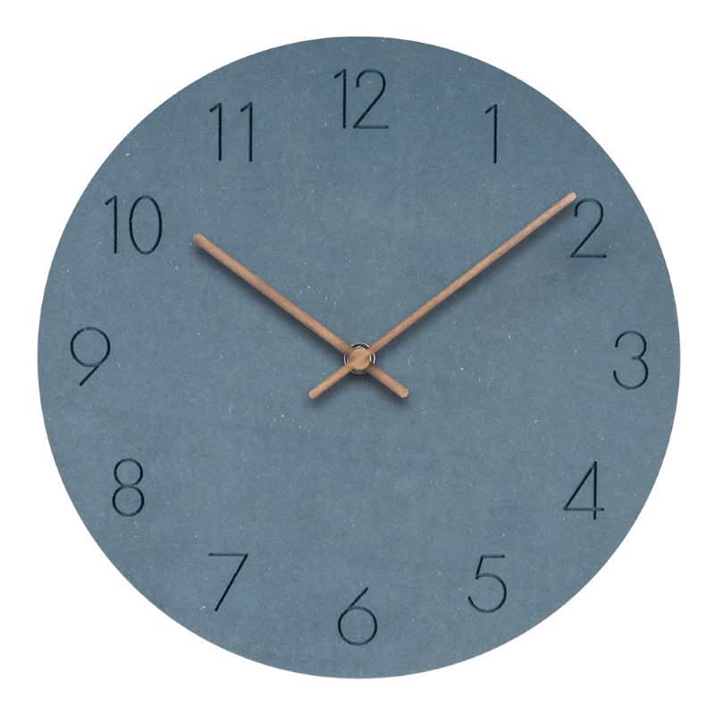 Scandinavian Style Wall Clock – MDF Frame with Walnut Clock Hands