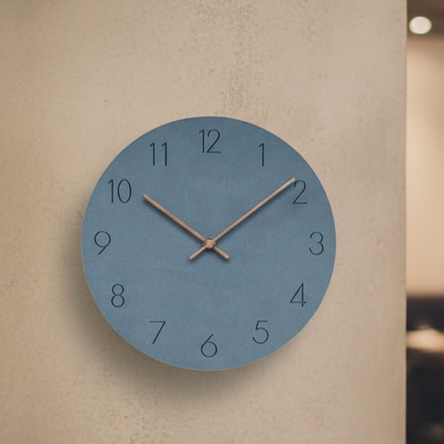 Scandinavian Style Wall Clock – MDF Frame with Walnut Clock Hands