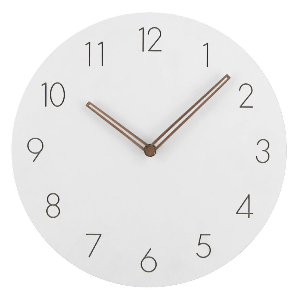 Scandinavian Style Wall Clock – MDF Frame with Walnut Clock Hands