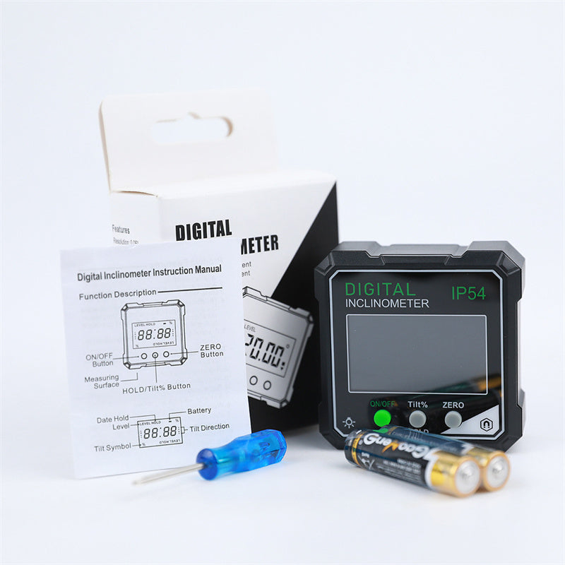 Digital Angle Finder with Magnetic Base - Waterproof Design