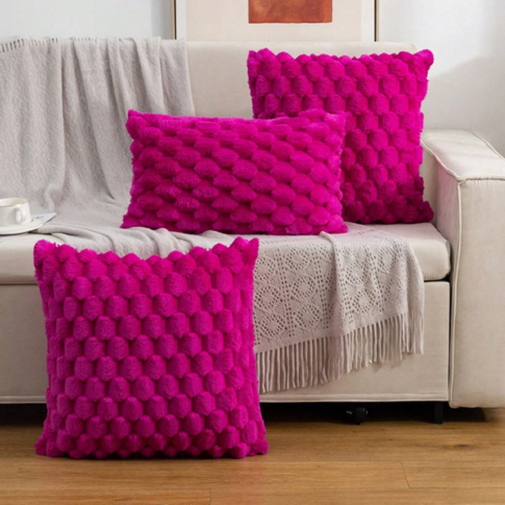 3D Textured Velvet Pillow Cover