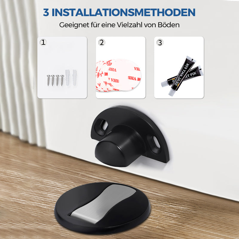Stainless Steel Door Stopper with Invisible Magnetic Design