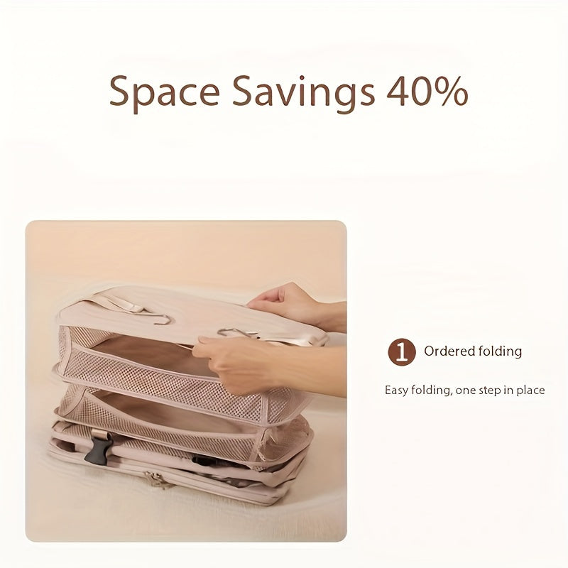 Foldable Clothes Storage Bag with Four Sections