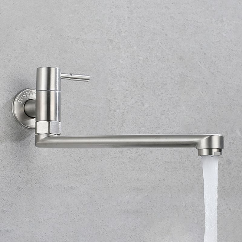 Wall-Mounted Stainless Steel Swivel Faucet – Single-Handle Pot Filler for Kitchen