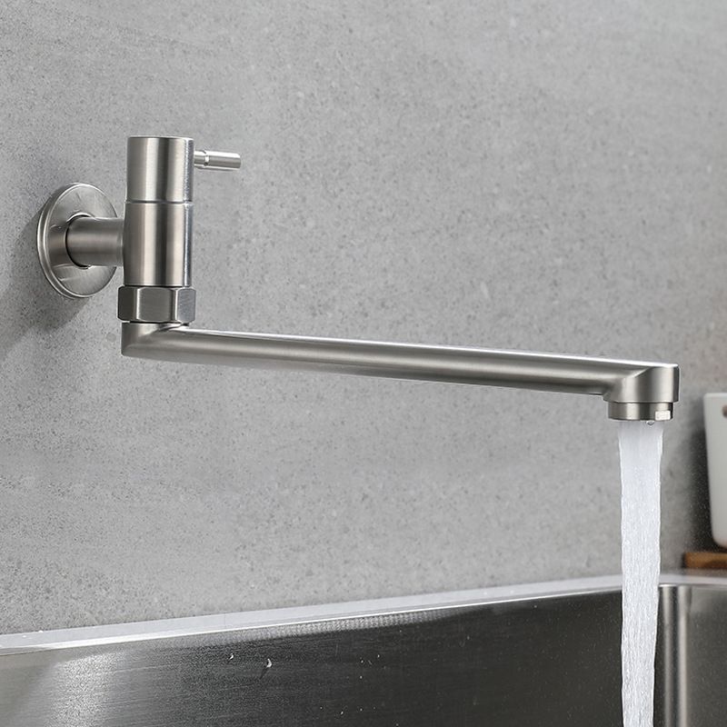 Wall-Mounted Stainless Steel Swivel Faucet – Single-Handle Pot Filler for Kitchen